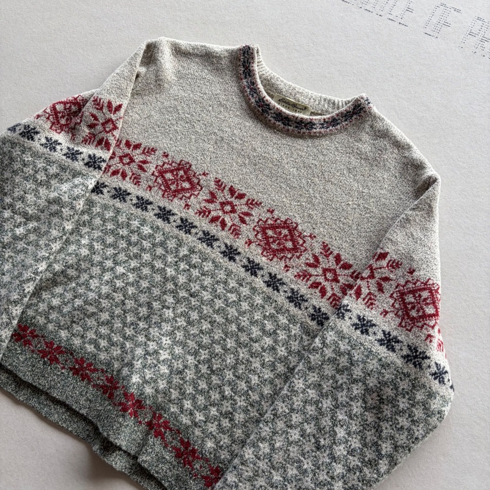 Vintage Eddie Bauer Fair Isle Wool Blend Sweater